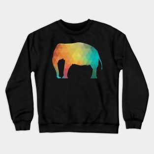 Rainbow elephant silhouette Crewneck Sweatshirt